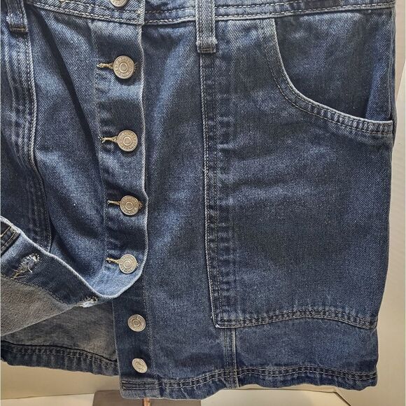 Arden B Vintage Style "Button Up" Medium Wash Denim Mid-Length Skirt Size 9 - Picture 4 of 12